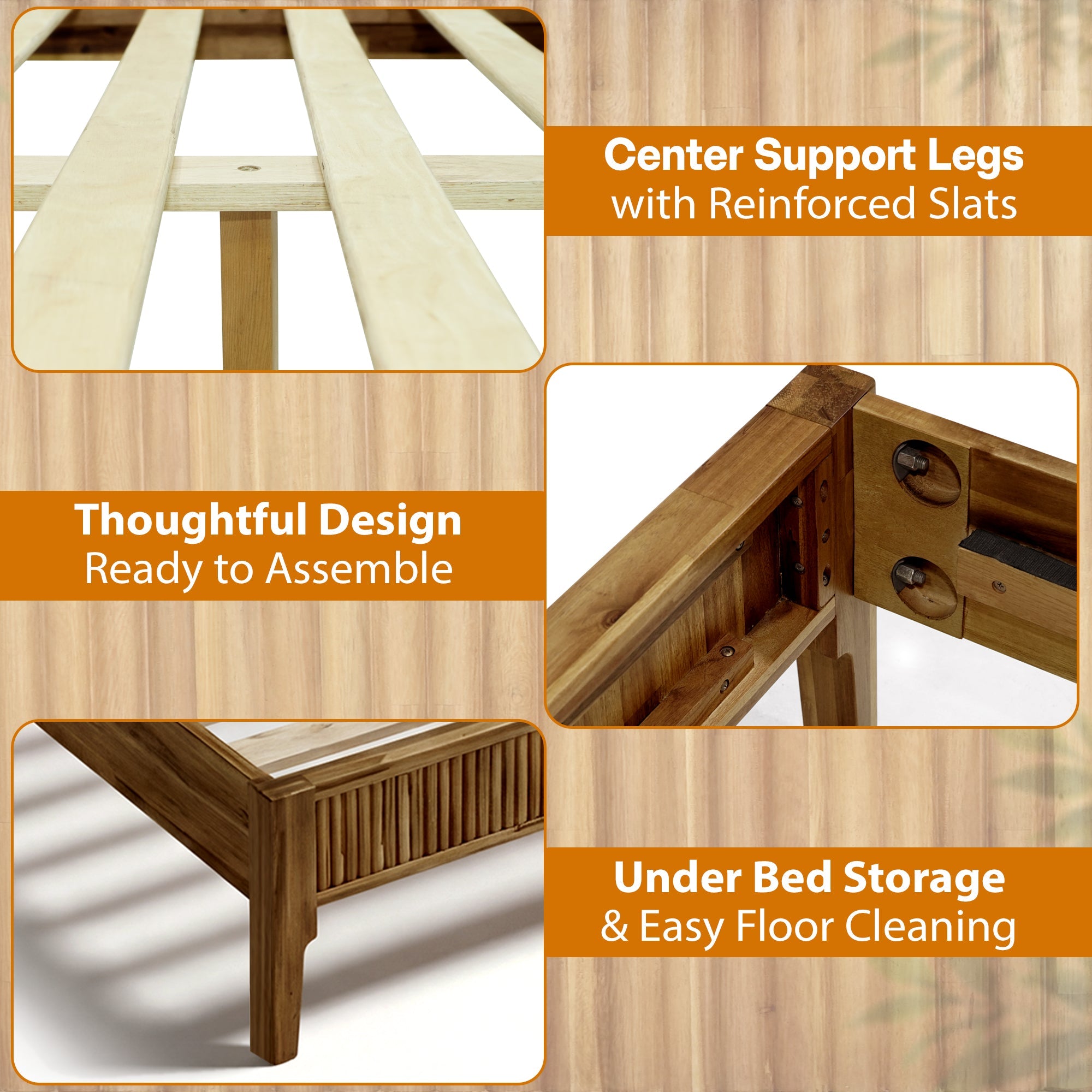 Bosk Solid Wood Bed Frame