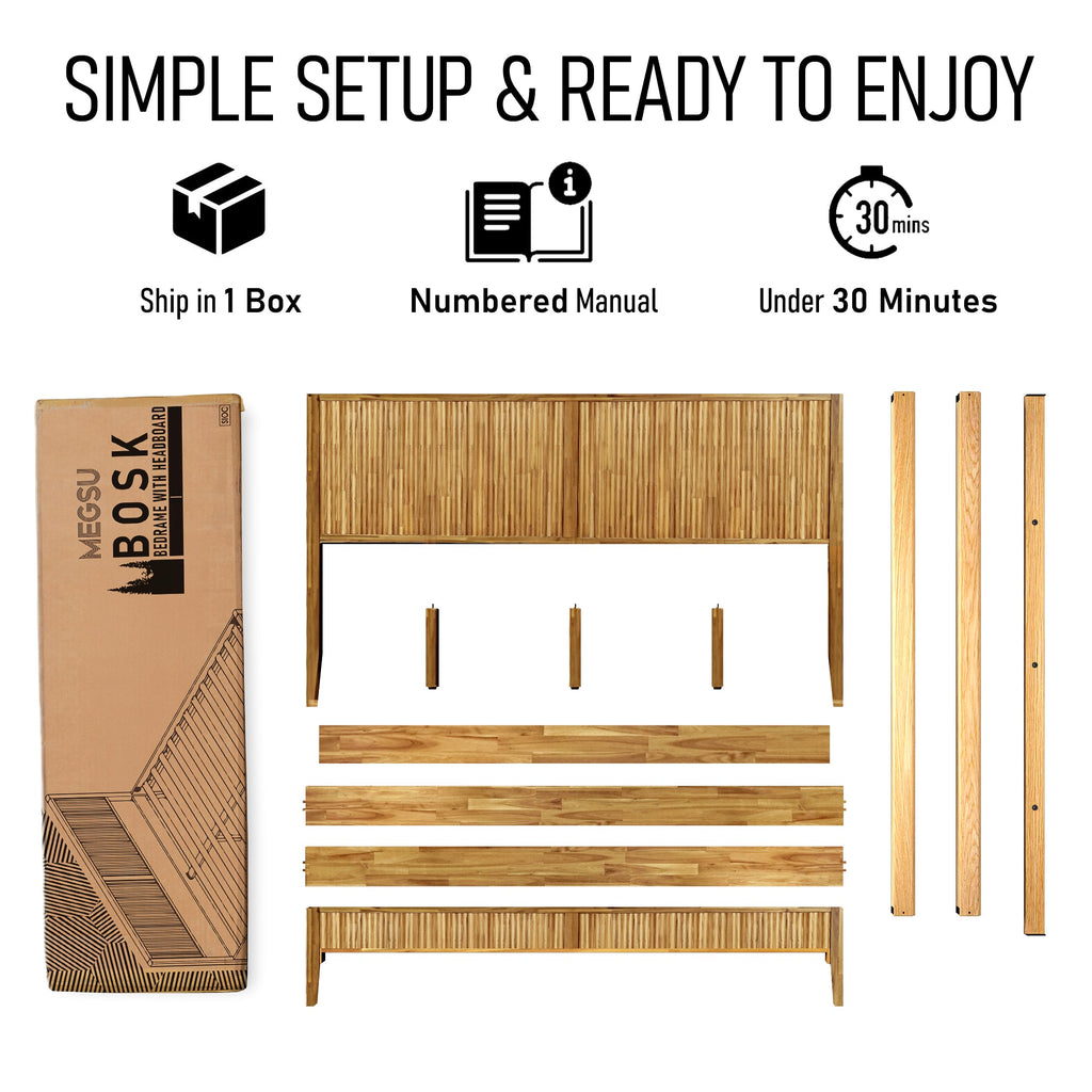 Bosk Solid Wood Bed Frame