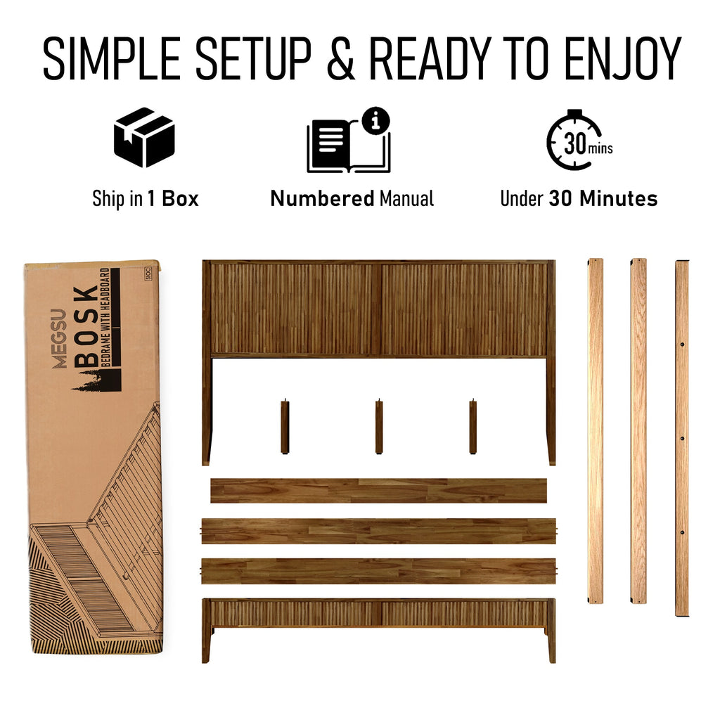 Bosk Solid Wood Bed Frame