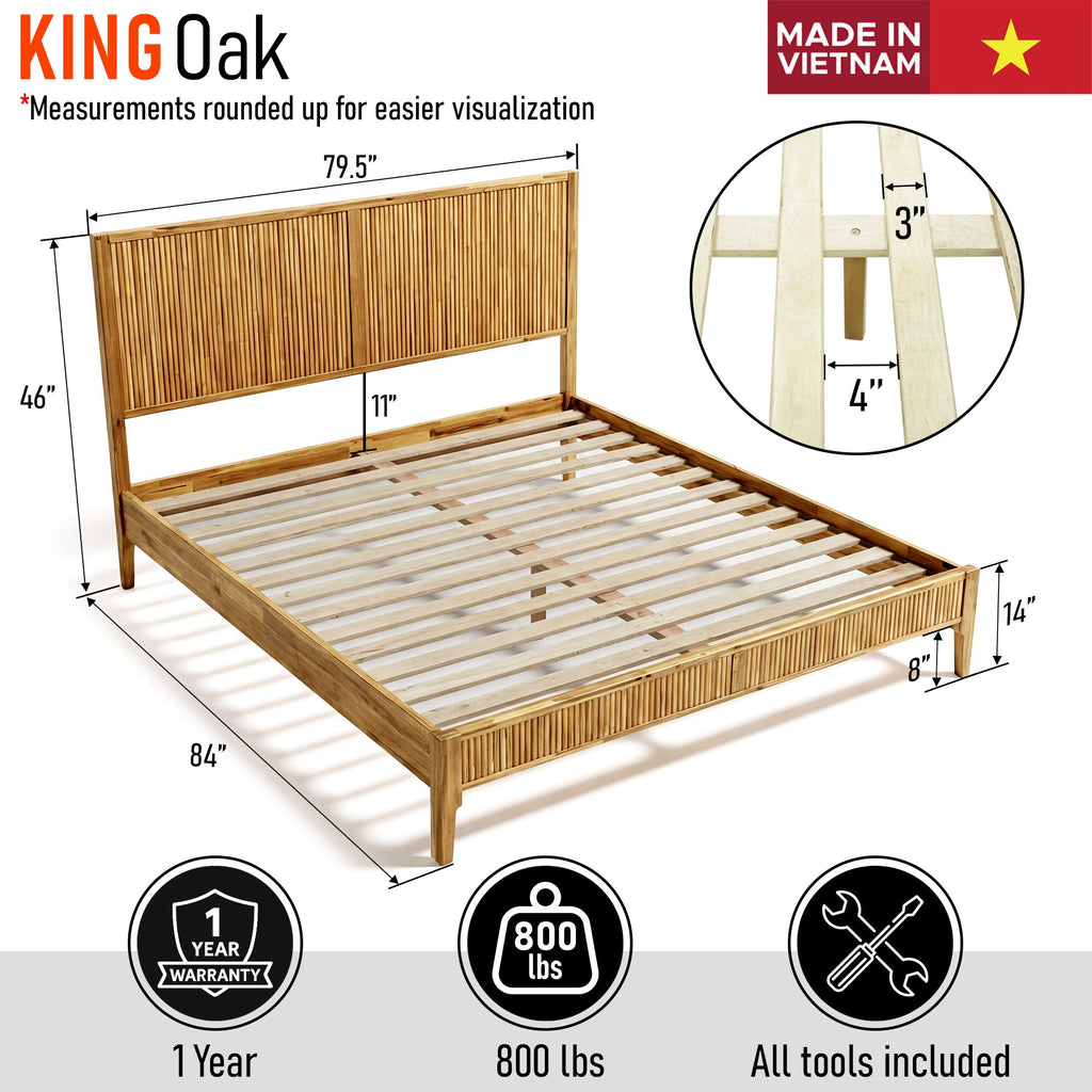 Bosk Solid Wood Bed Frame