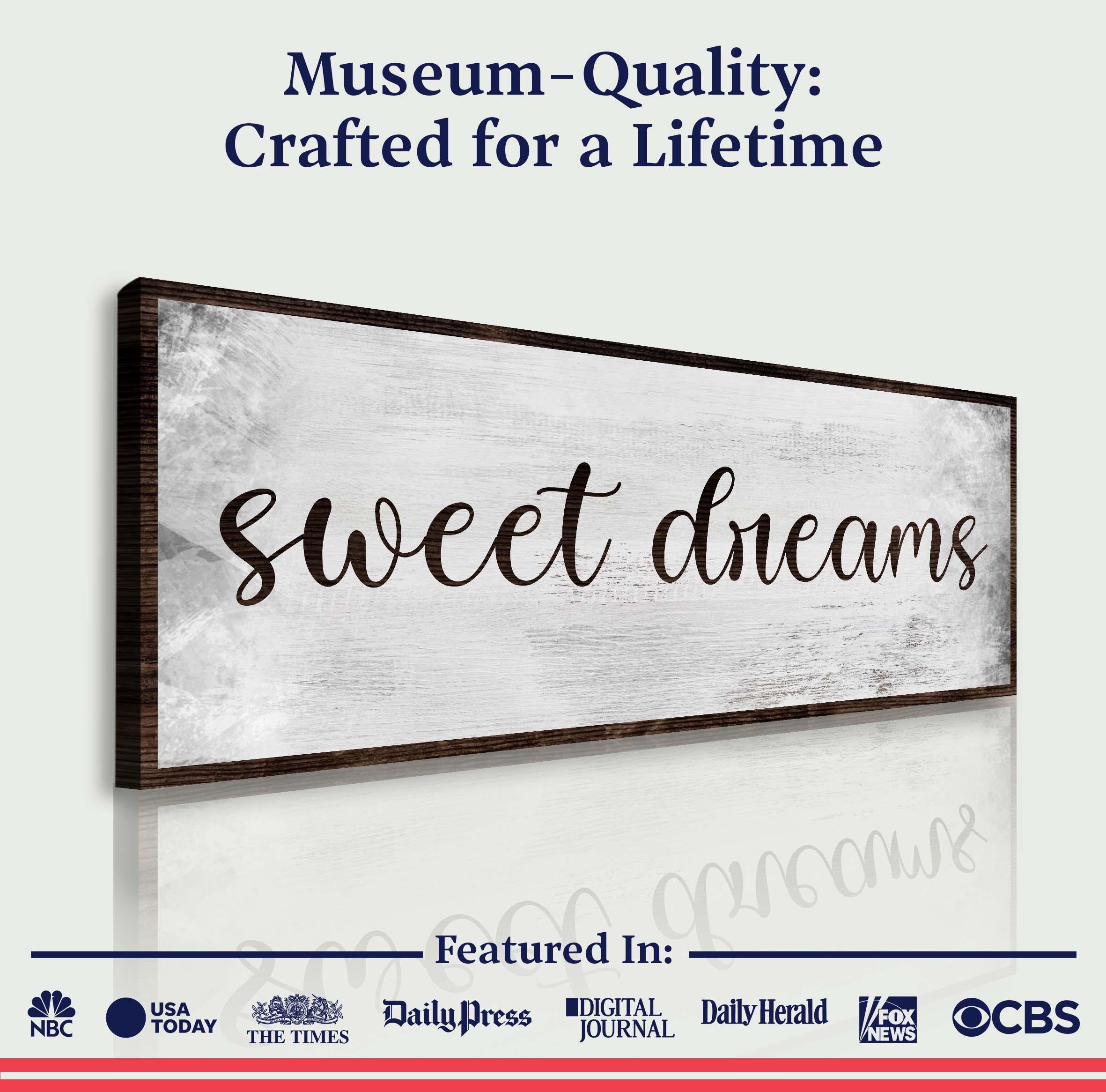 Sweet Dreams Bedroom Grunge Sign