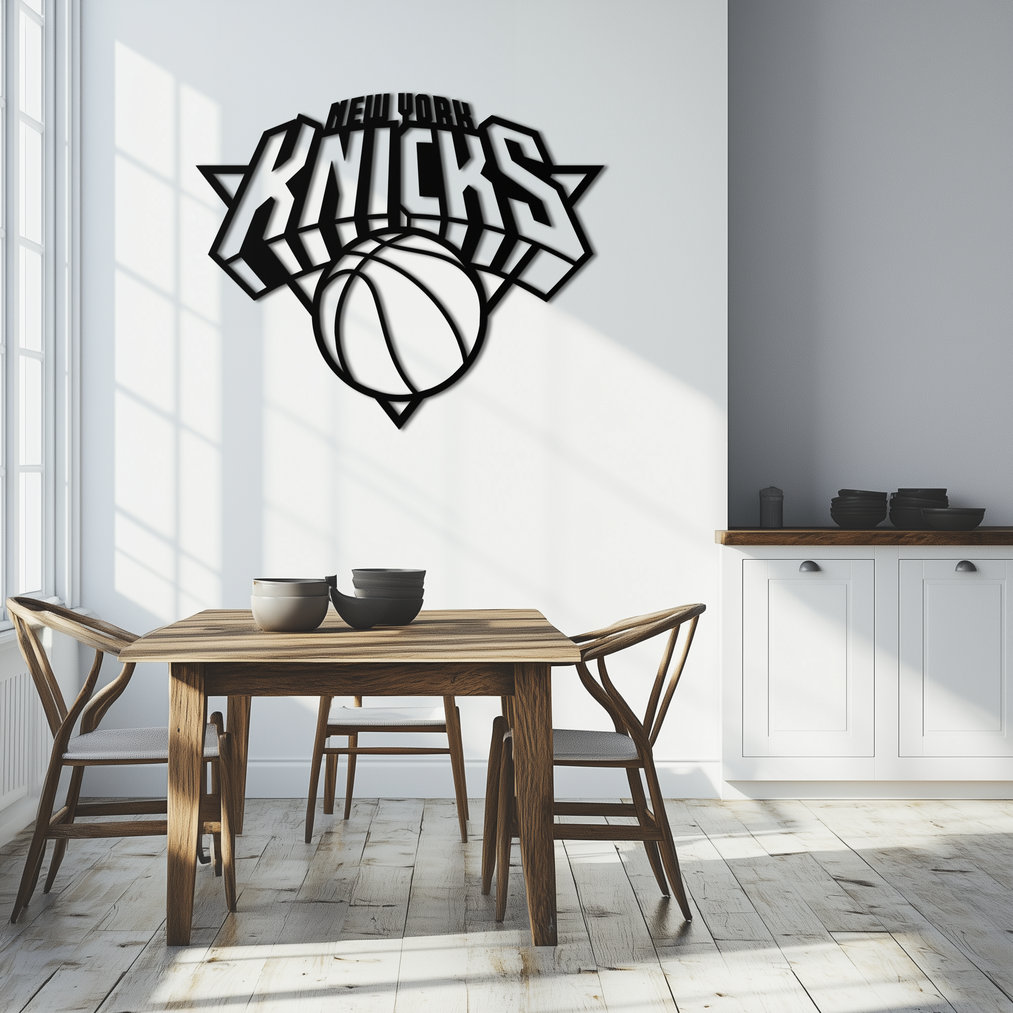 New York Knicks Basketball Logo Metal Wall Art – Bold Sports-Inspired Home Decor- KAF677
