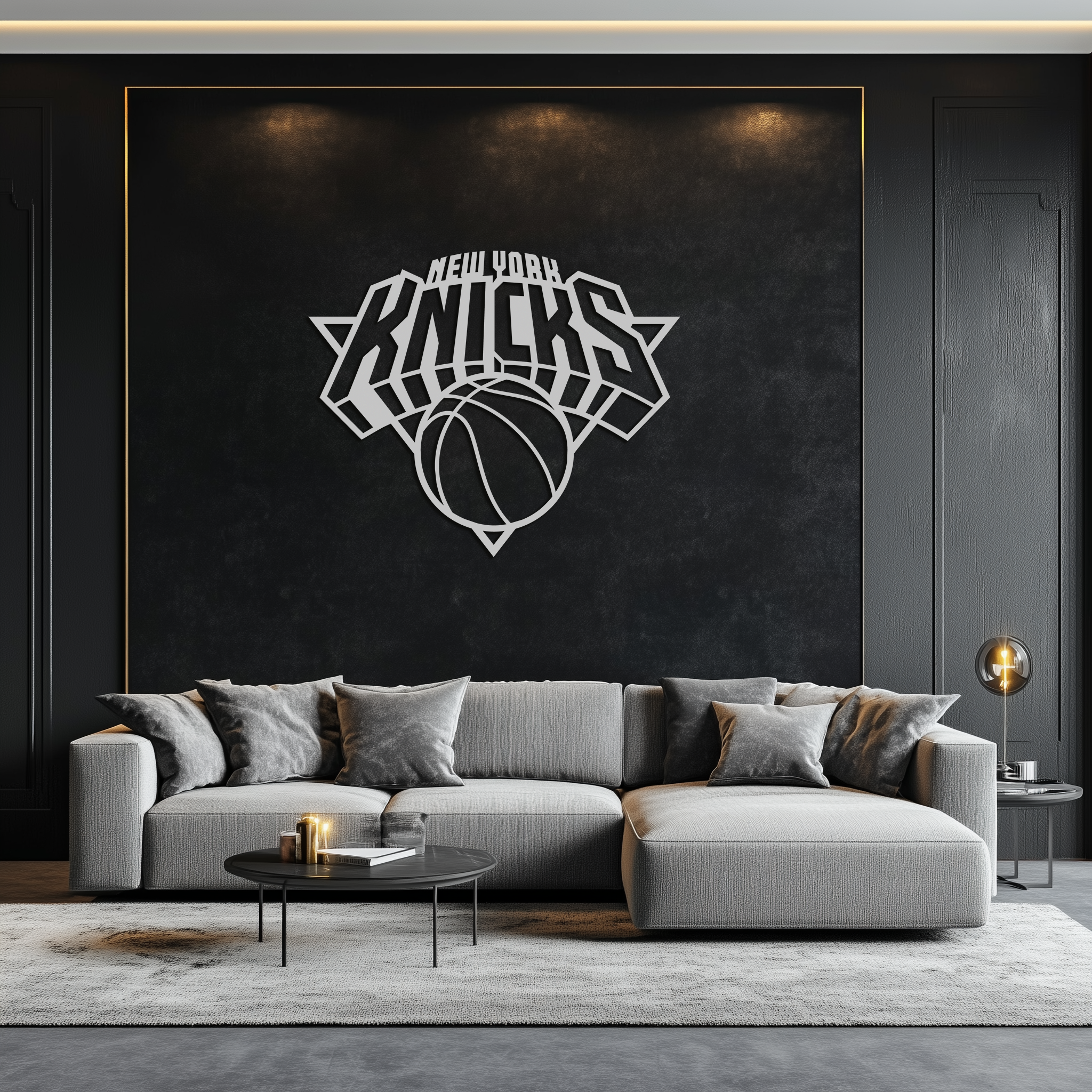 New York Knicks Basketball Logo Metal Wall Art – Bold Sports-Inspired Home Decor- KAF677