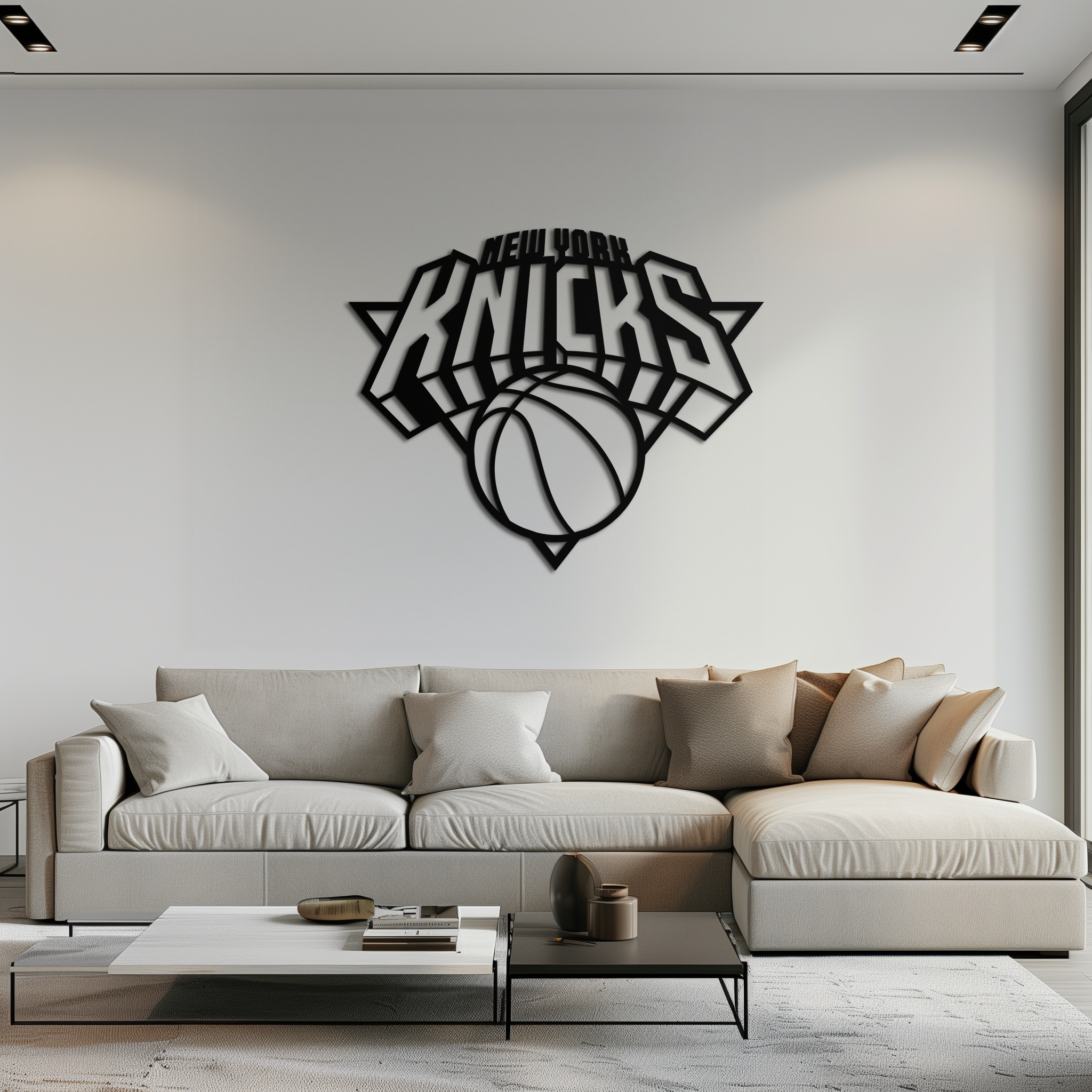 New York Knicks Basketball Logo Metal Wall Art – Bold Sports-Inspired Home Decor- KAF677