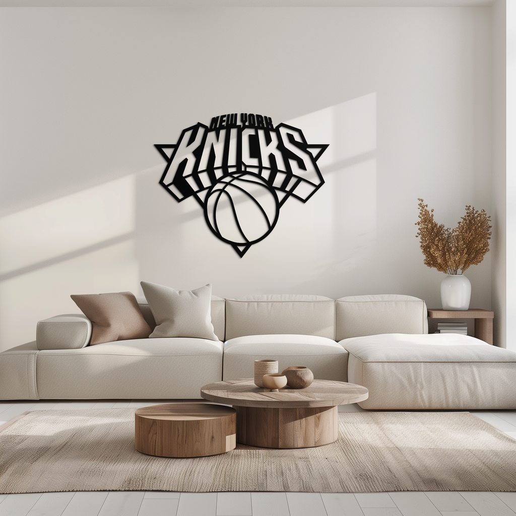 New York Knicks Basketball Logo Metal Wall Art – Bold Sports-Inspired Home Decor- KAF677