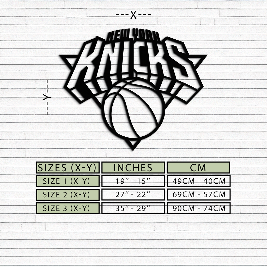 New York Knicks Basketball Logo Metal Wall Art – Bold Sports-Inspired Home Decor- KAF677