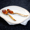 Coconut Serving Spoon and Fork Set 11" Long