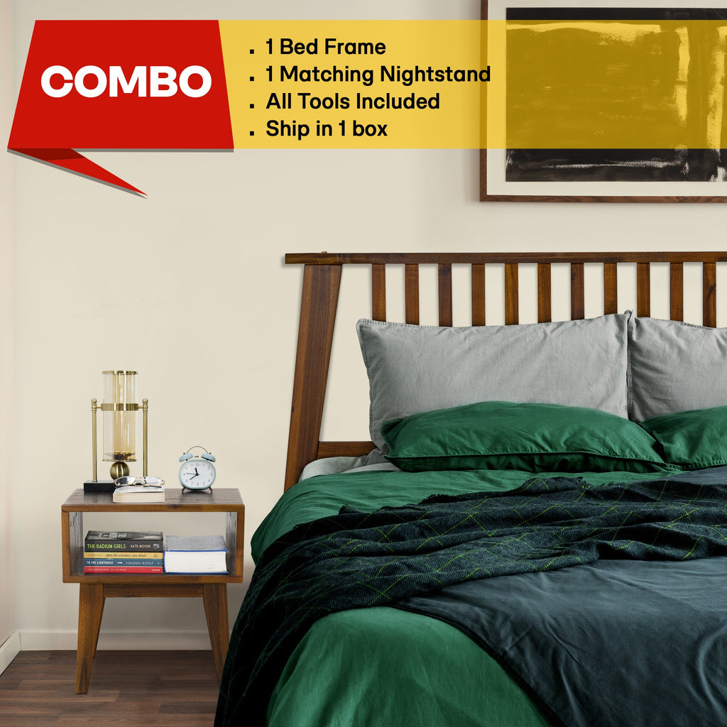 Kaylin Solid Wood Bed Frame