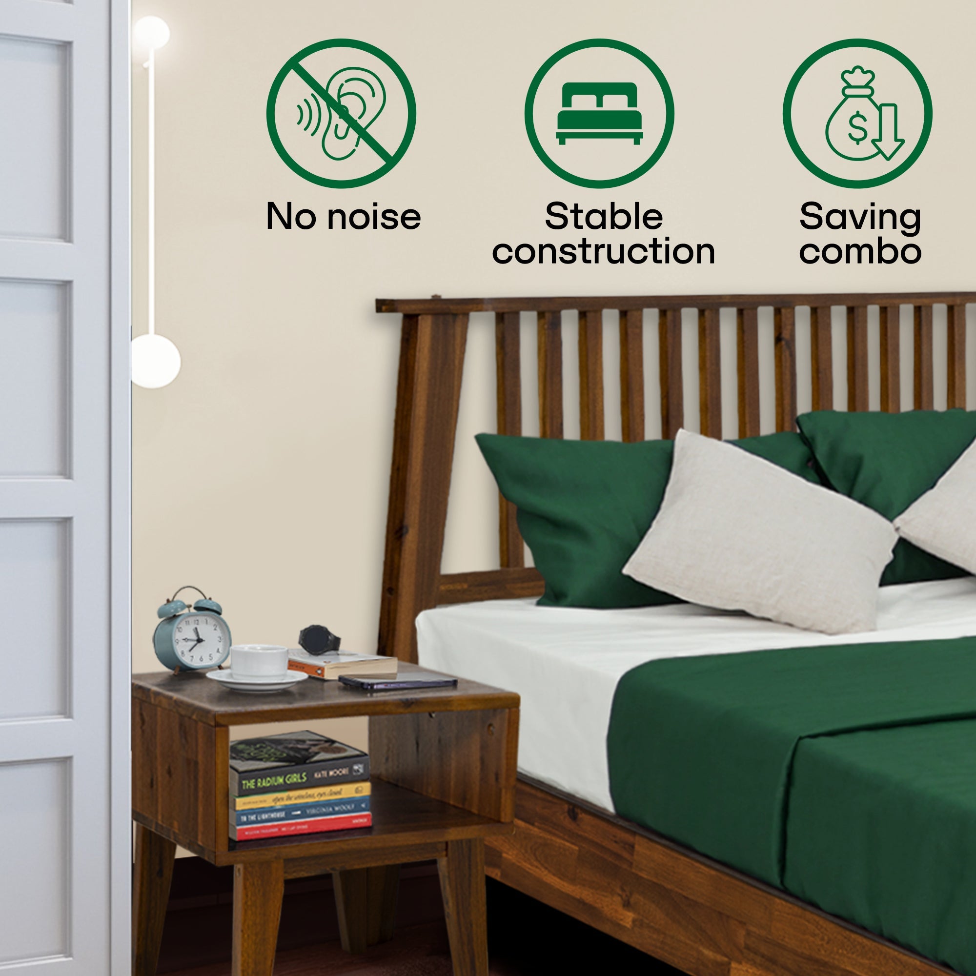 Kaylin Solid Wood Bed Frame
