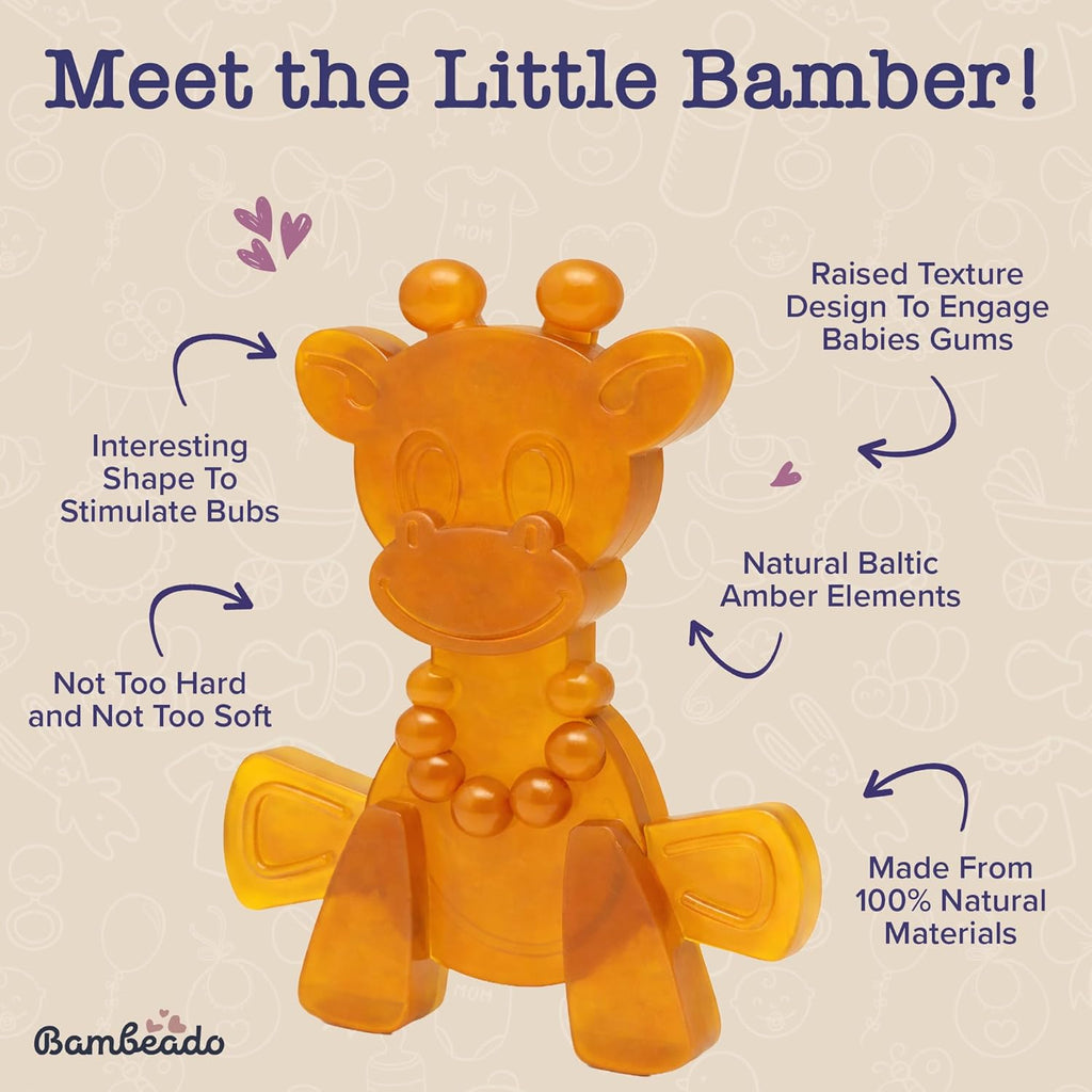 The Little Bamber - Natural Rubber & Baltic Amber Teething Toy