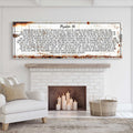 Psalm 91: He Is My Refuge – Rustic Christian Wall Art for Living Room,