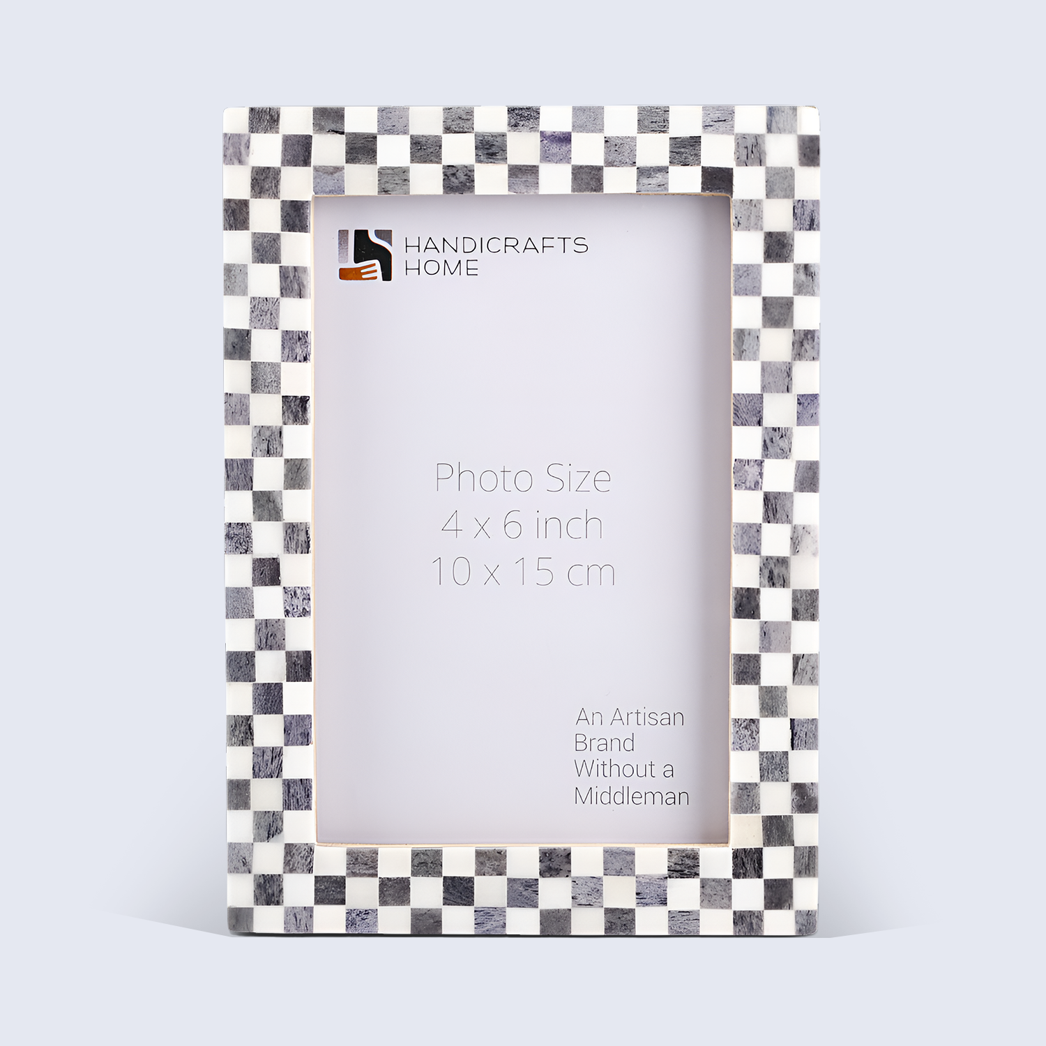 Checkered Bone Inlay Picture Frame 4x6 5x7 8x10 Home Decor