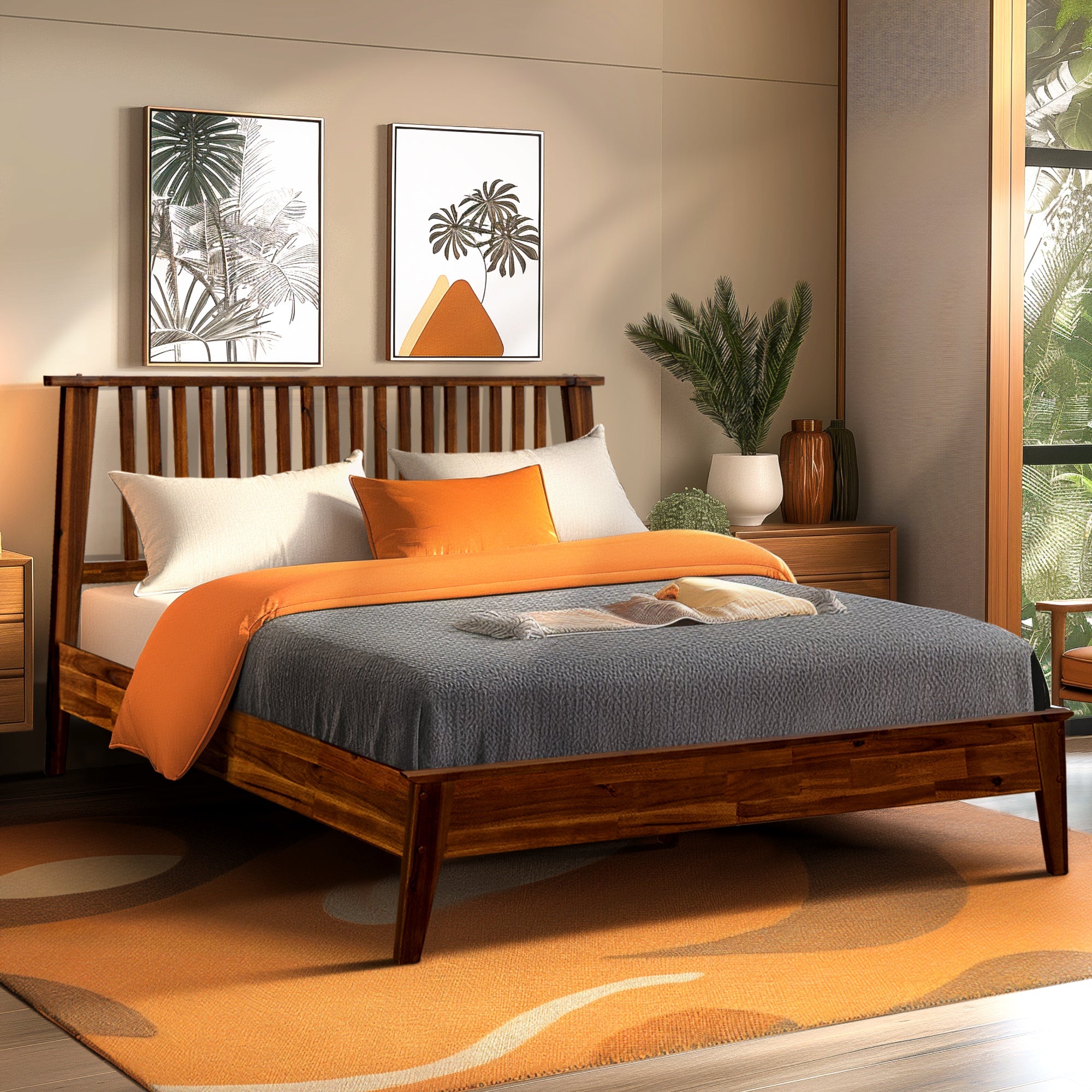 Kaylin Solid Wood Bed Frame