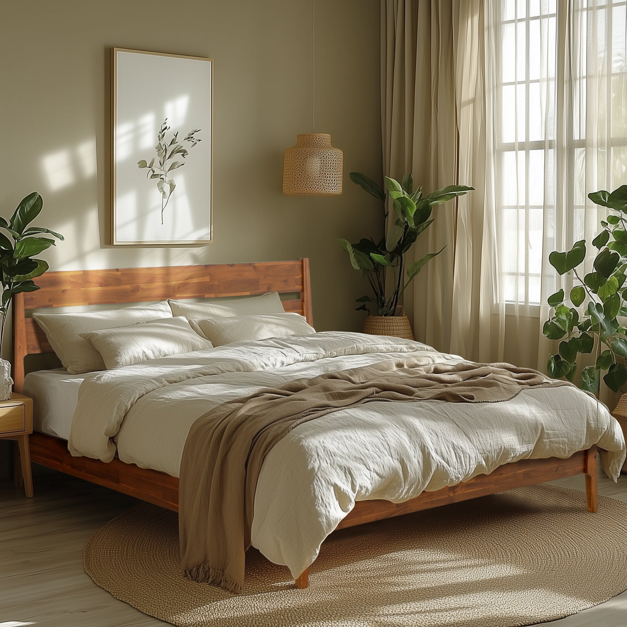 Callisto Solid Wood Bed Frame