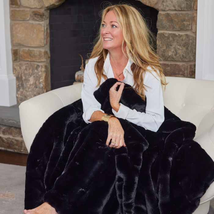 Luxury Indoor Large Blanket with Waterproof Backing | Pretty Rugged