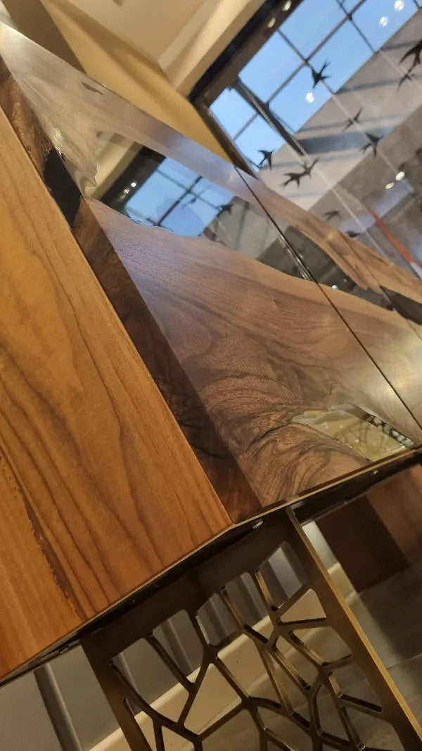 Wood and Resin Dining Room Buffet & Sideboard Table | Voronoi Collection