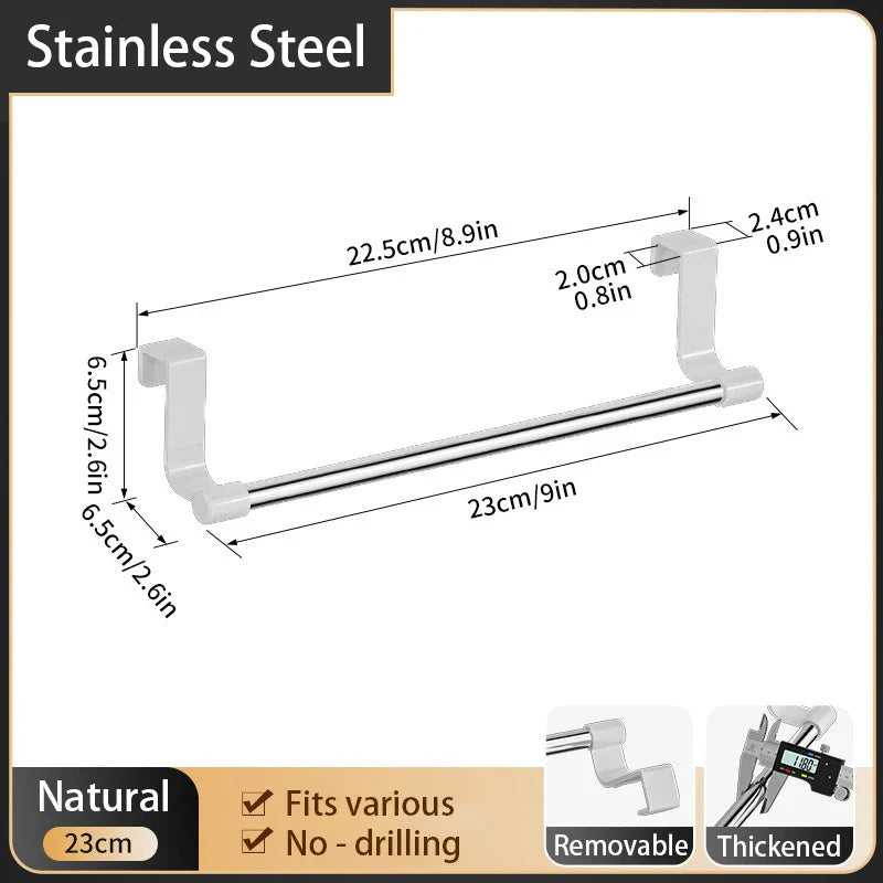 Stainless Steel Towel Rack | Kitchen and Bathroom Under Sink Organizer