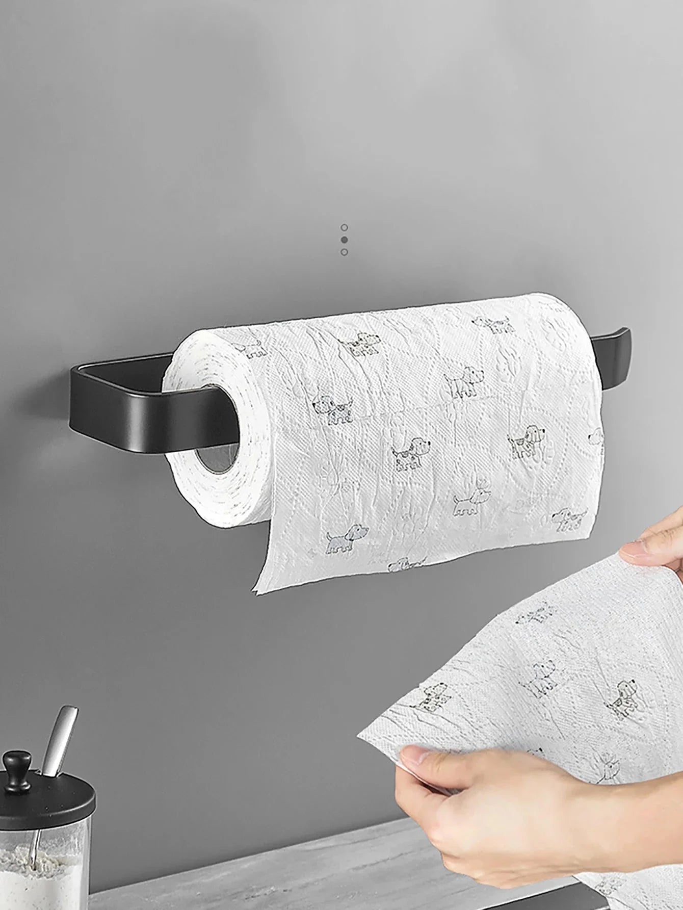 Adhesive Kitchen Paper Towel Holder – Tissue Hanger & Napkin Rack