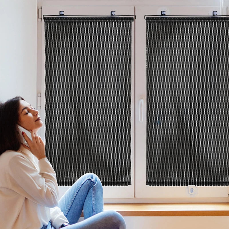 Window Roller Blinds Suction Cup Blackout Drilling Home Decor Blind Black Out Curtain Roll Curtains Kitchen Shutter Bedroom
