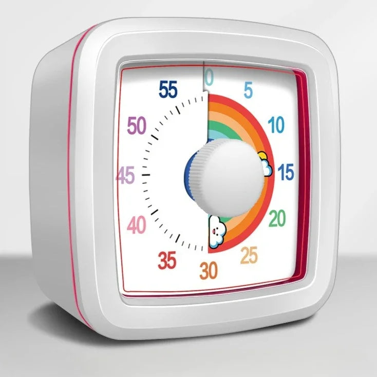 Children's Night Light Visible Learning Timer, 60-minute Countdown Kitchen Accessory Digital Timer for Home and School Supplies