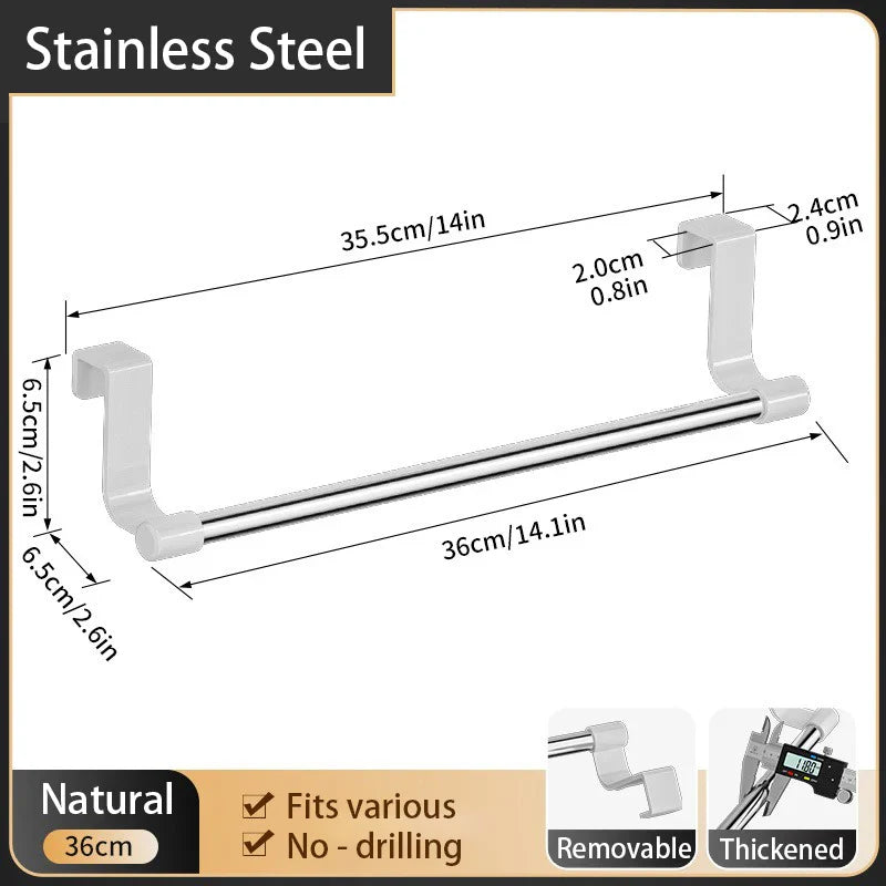 Stainless Steel Towel Rack | Kitchen and Bathroom Under Sink Organizer