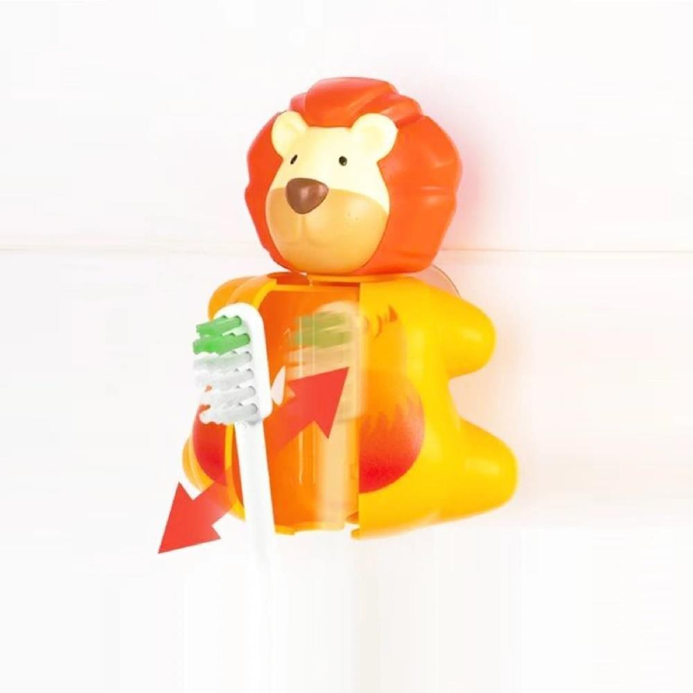 Flipper Fun Elephant Toothbrush Holder - Hygienic Storage for Kids, Bathroom Organization