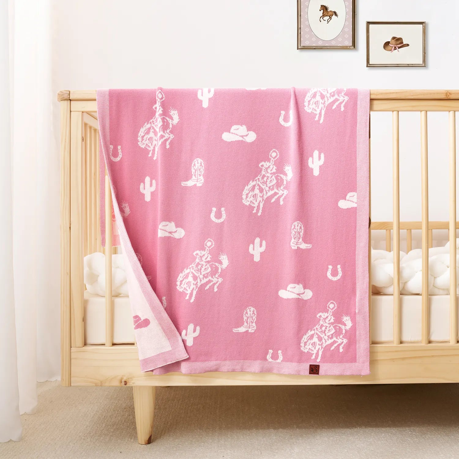 Cowgirl Jacquard Knit Baby Blanket