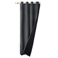 Quilted 100% Blackout Curtains for Living Room Heavy Duty Window Drapes Bedroom Winter Thick Thermal Curtains Eyelets Ready Made