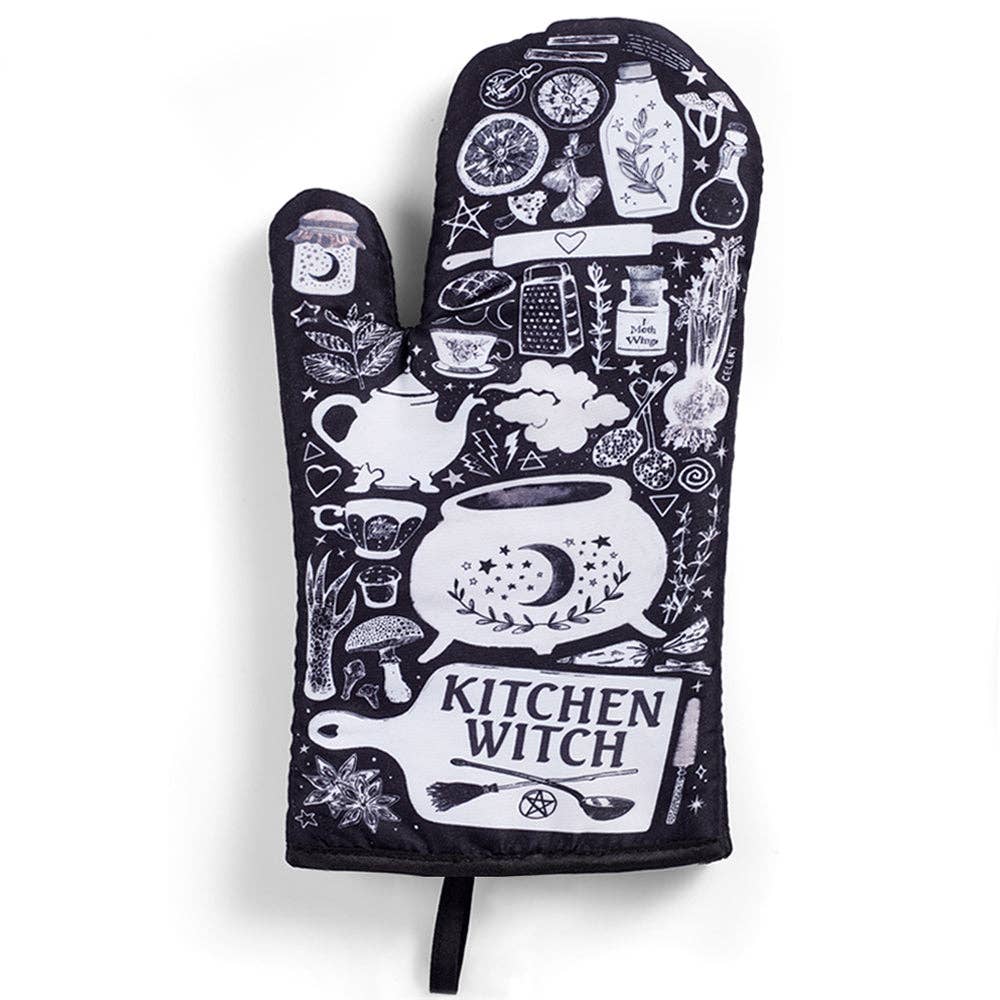 Set of 2 Kitchen Witch Oven Mitt | Pot Holders