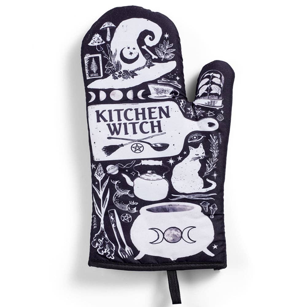 Set of 2 Kitchen Witch Oven Mitt | Pot Holders
