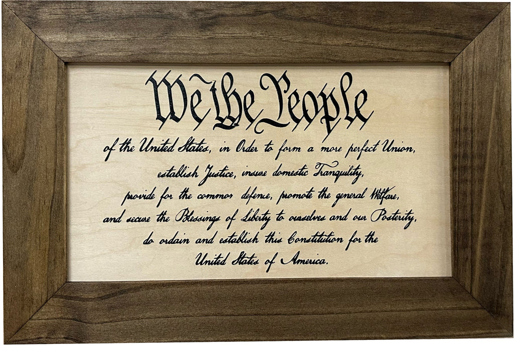 We The People Constitution Gun Concealment Furniture - Handcrafted Hidden Gun Storage Wall Decor - Hidden Safe Furniture with Magnetic Lock for Quick Access & Storage - Made in USA