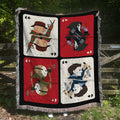 Horror Card Tapestry Throw Blanket (50x60 Inches)
