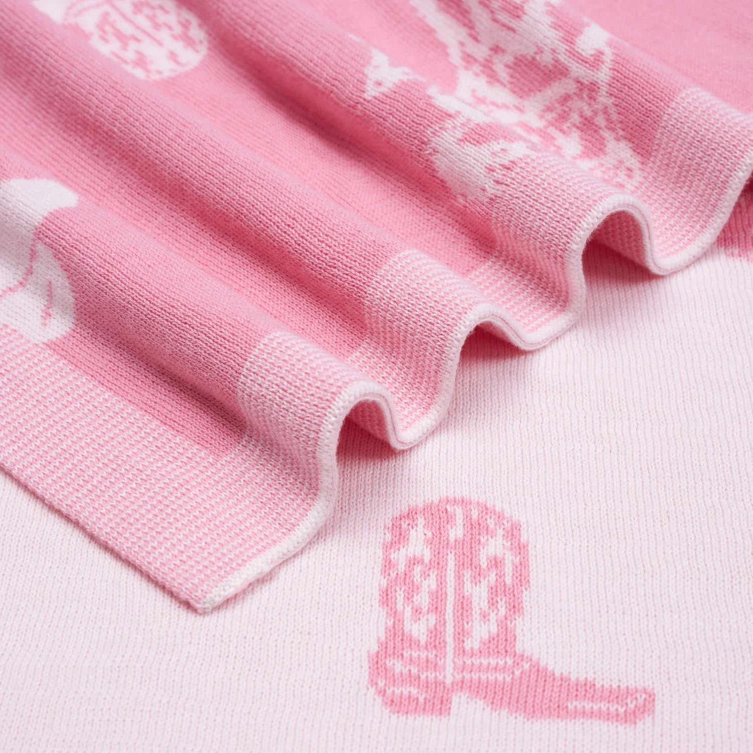 Cowgirl Jacquard Knit Baby Blanket
