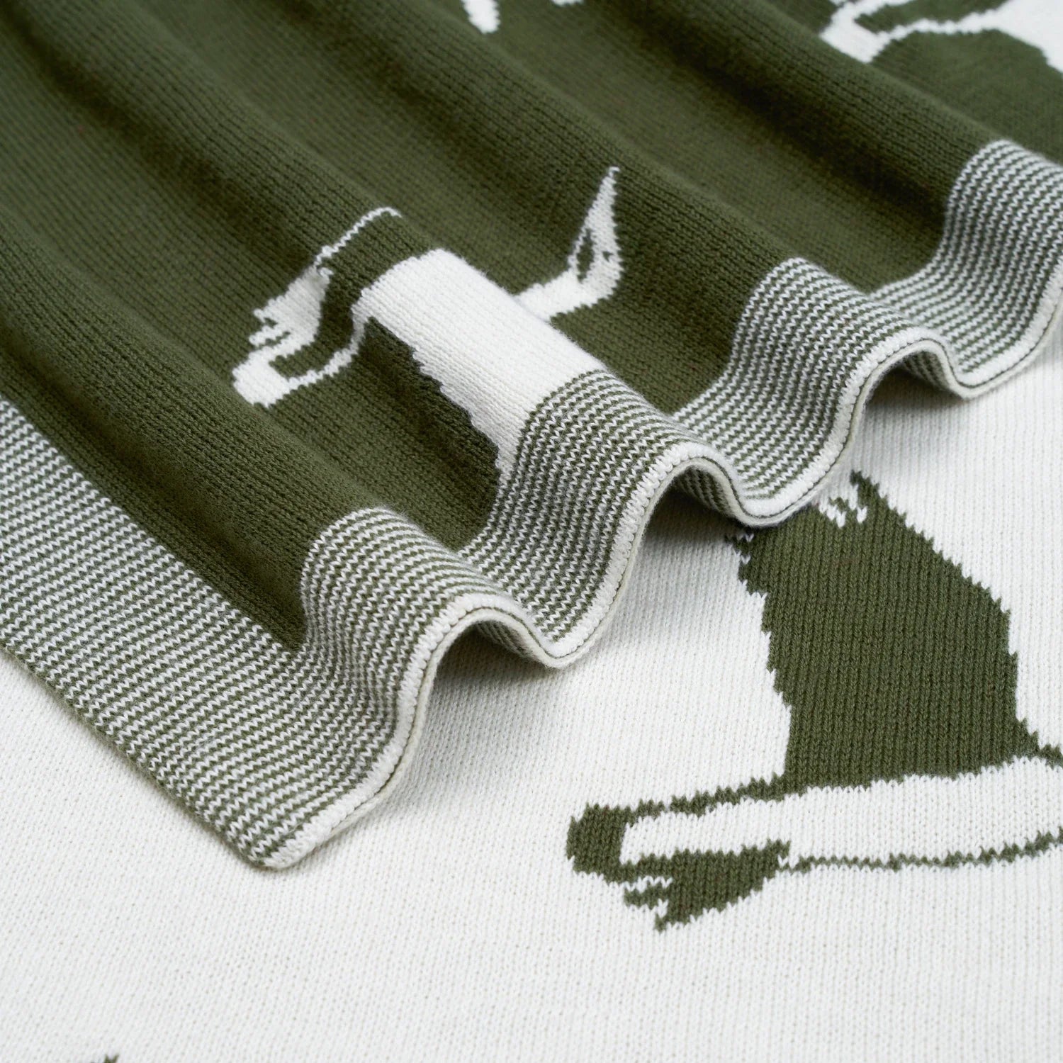 Mallard Duck Jacquard Knit Baby Blanket