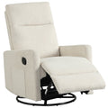 Swivel Rocking Chair 360° Nursery Reclining Rocker Armchair with Cushioned Back