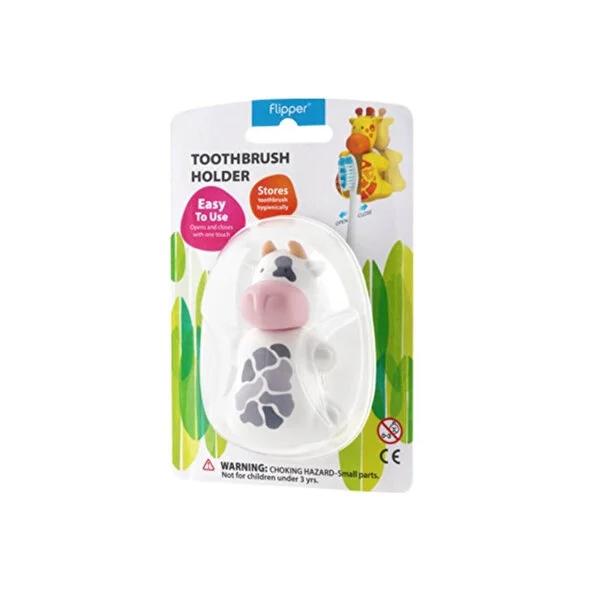 Flipper Fun Elephant Toothbrush Holder - Hygienic Storage for Kids, Bathroom Organization