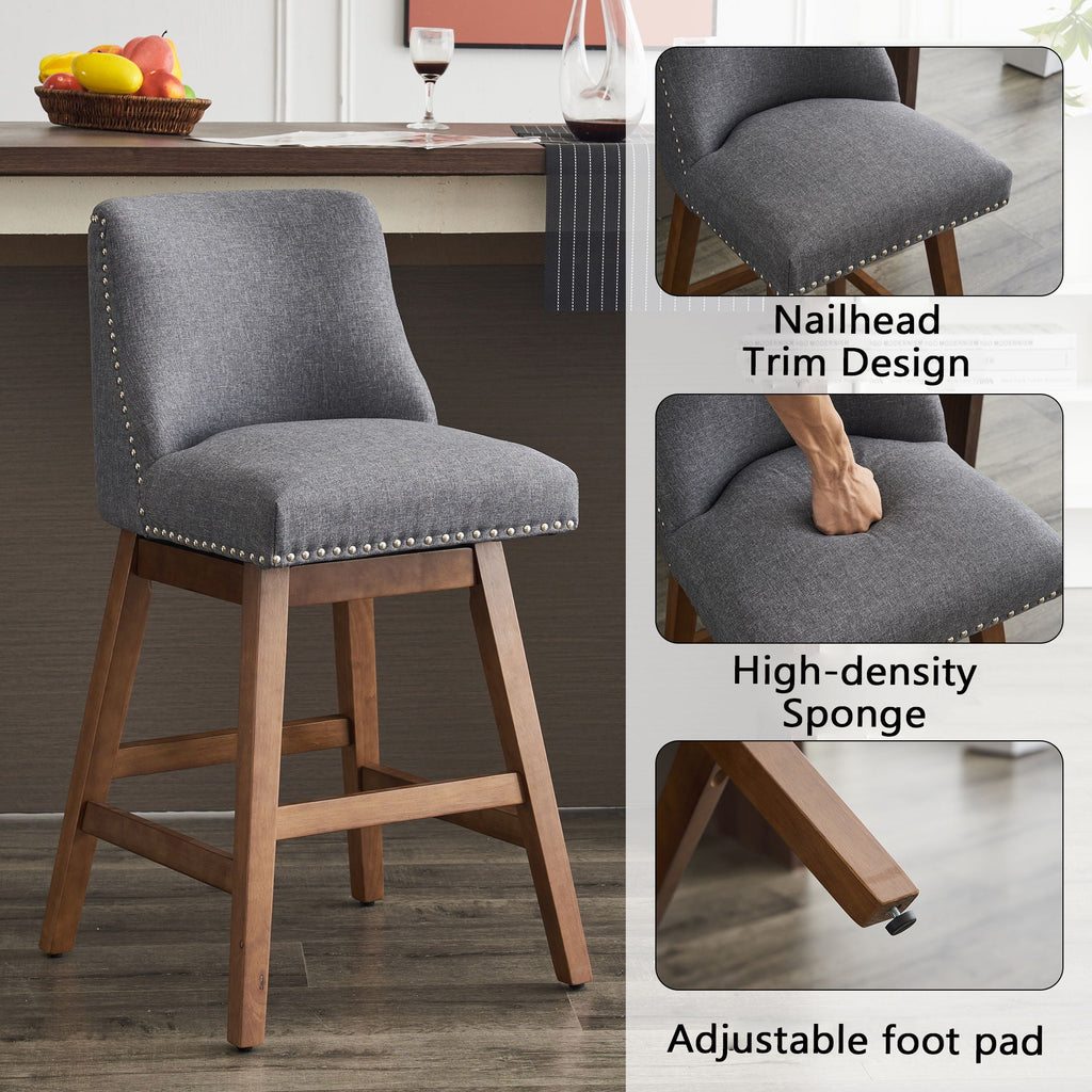 Upholstered Swivel Bar Stool