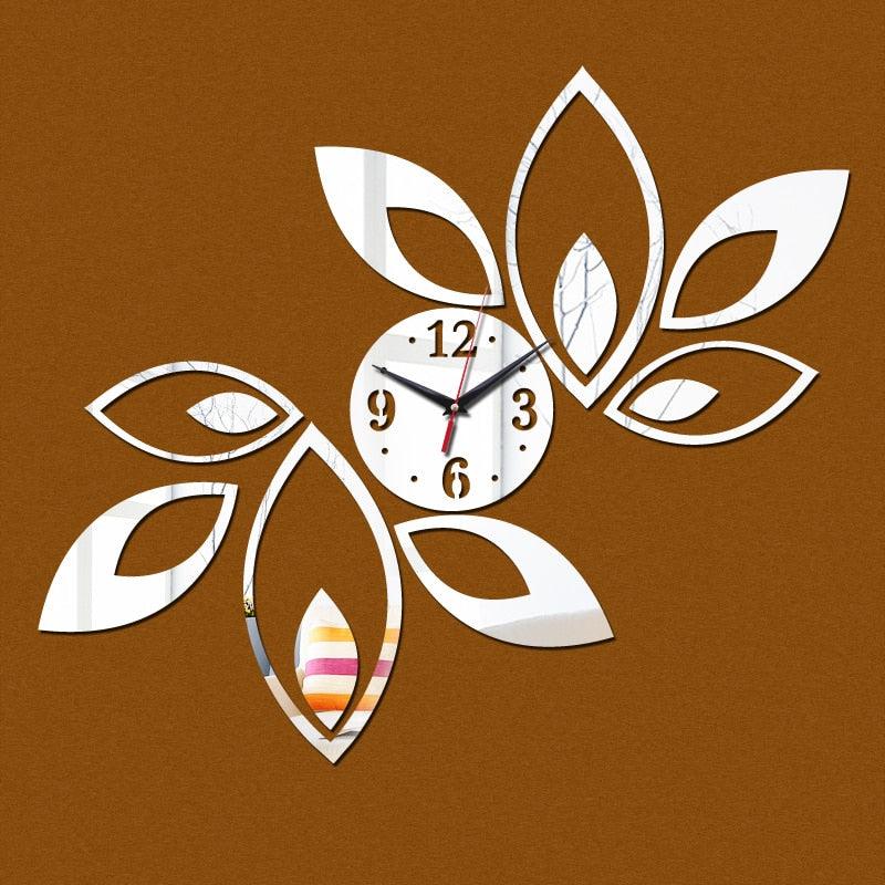 Acrylic Mirror Wall Clock Stickers Modern Decor Living Room Gift Home Furniture Sticker Mirror Frameless Large Wall Clock Kit for Home Living Room Bedroom Office Decoration
