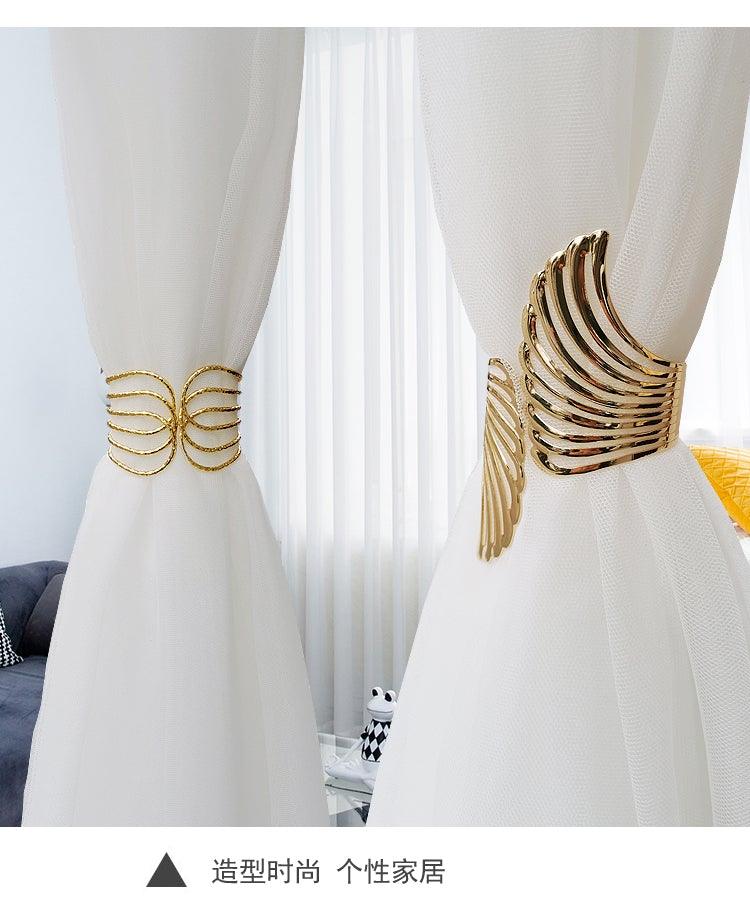Angel's Wing Curtain Strap Modern Simple Curtain Clip Without Punching And Installation Of Metal Decorative Curtain Buckle Curtain Tiebacks Clips For Window Drapes Holdbacks Decorative Sheer Curtain Tiebacks For Girl' Room