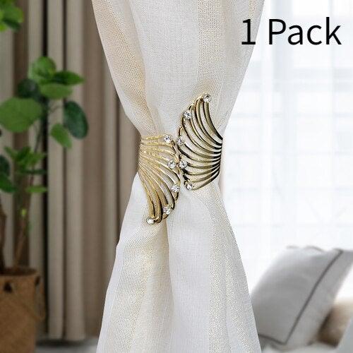 Angel's Wing Curtain Strap Modern Simple Curtain Clip Without Punching And Installation Of Metal Decorative Curtain Buckle Curtain Tiebacks Clips For Window Drapes Holdbacks Decorative Sheer Curtain Tiebacks For Girl' Room