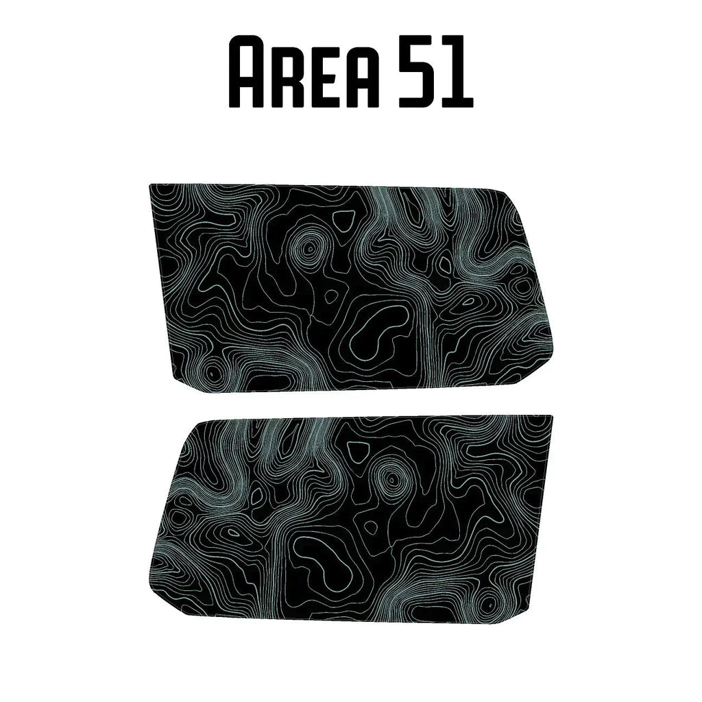 Topographic Rear Window Map Overlays V3 (Perforated) - 2025+ 4Runner