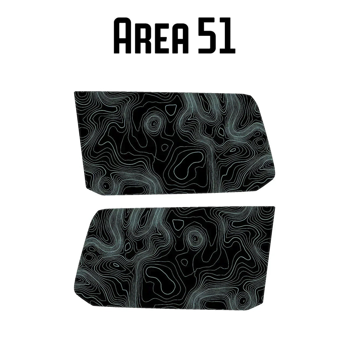 Topographic Rear Window Map Overlays V3 (Perforated) - 2025+ 4Runner