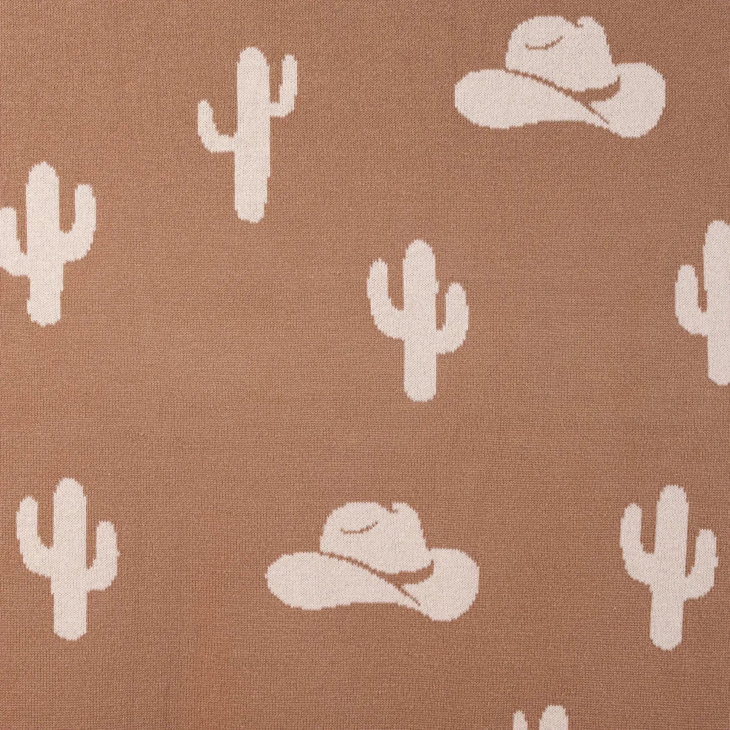 Cactus Jacquard Knit Baby Blanket