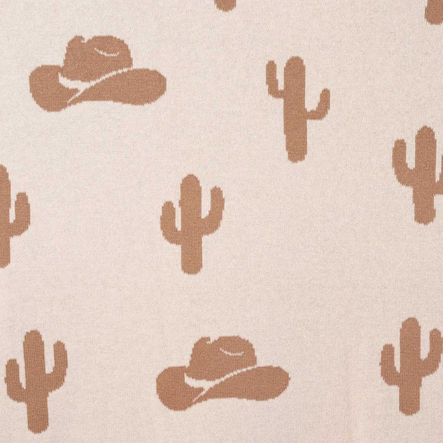Cactus Jacquard Knit Baby Blanket