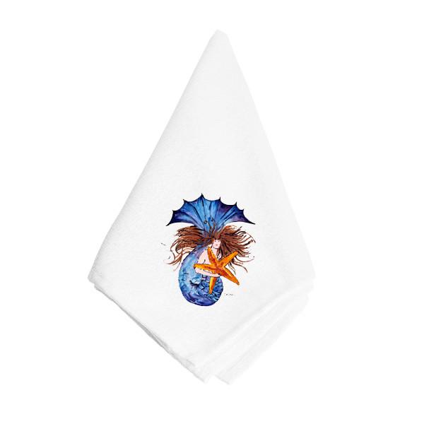Mermaid Cloth Napkin, Fabric Table Napkin, Reusable, printed in the USA 8337NAP