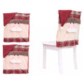 Christmas Santa Claus Snowman Chair Cover