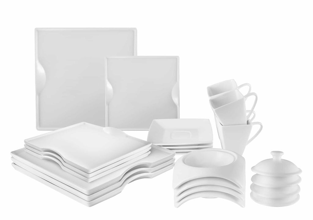 Square Porcelain Dinnerware Set