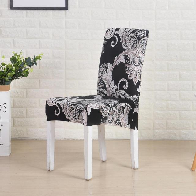 Covers for Dining Room Seat Protector Stretch Removable Printed Chair Cover Elastic Seat Chair Covers Removable And Washable Stretch Banquet Hotel Dining Room Washable Furniture Chair for Kids Pets Home Ceremony Banquet Wedding Party