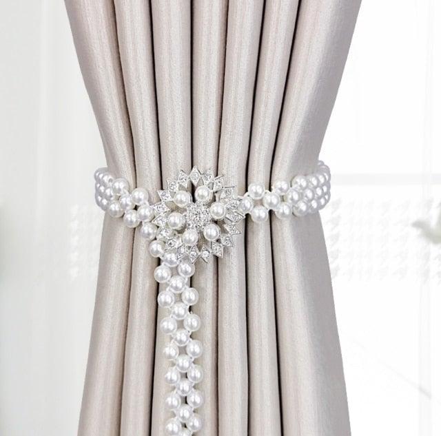 Curtain Tieback High Quality Elastic Holder Hook Buckle Clip Pretty and Fashion Polyester Decorative Home Accessories Modern Style Convenient Drape Tie Backs,Handmade Curtains Holdbacks Holder for Home Kitchen Office