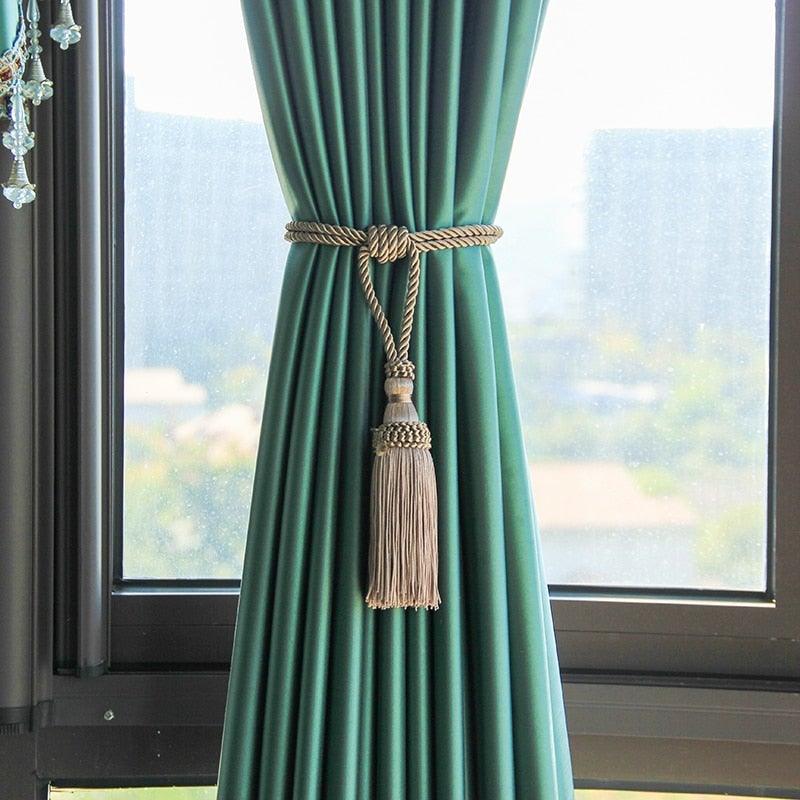 Curtain Tiebacks Tassel Curtain Clips Rope Curtain Tie Backs Holdbacks Decorative  Curtain Holder Accessories For Drape Curtain Holdbacks Braided Buckle Home Decorative Window Drapery Ball Tassels Tieback 50cm